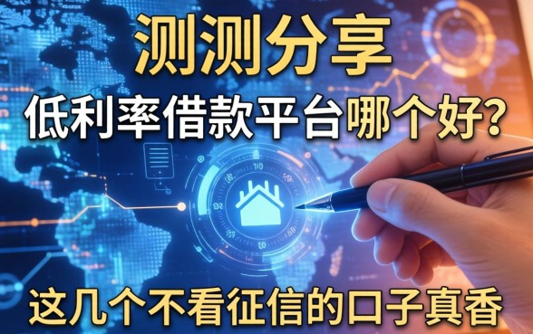 实测分享：低利率借款平台哪个好？这几个不看征信的口子真香