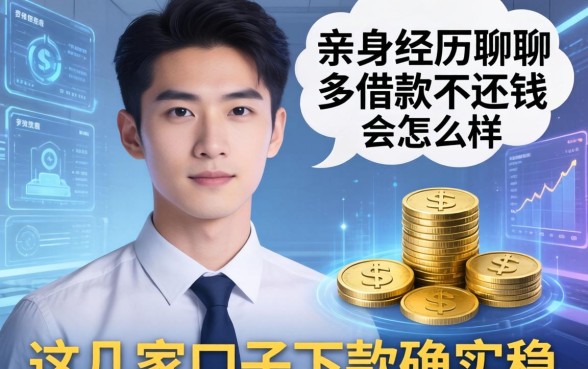亲身经历聊聊多借款不还钱会怎么样,这几家口子下款确实稳