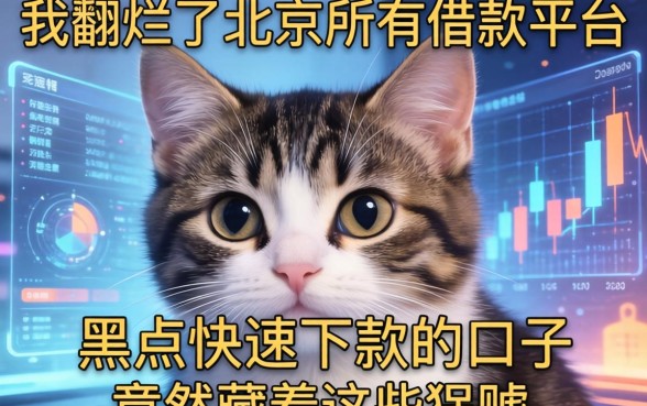 我翻烂了北京所有借款平台，发现黑户快速下款的口子竟然藏着这些猫腻