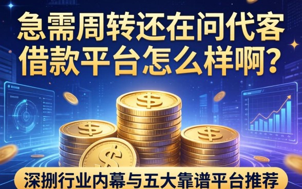 急需周转还在问代客借款平台怎么样啊？深扒行业内幕与五大靠谱平台推荐