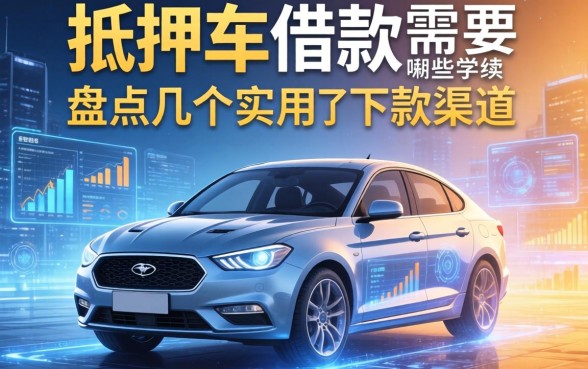 抵押车借款需要哪些手续？盘点几个实用的下款渠道