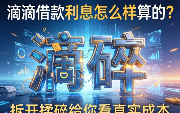 滴滴借款利息怎么样算的？拆开揉碎给你看真实成本