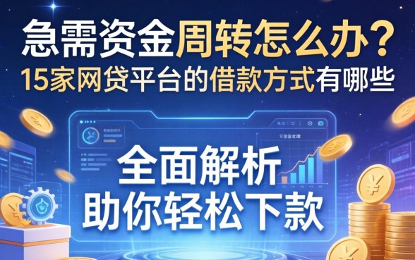 急需资金周转怎么办？15家网贷平台的借款方式有哪些？全面解析助你轻松下款