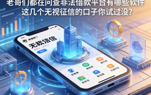 老哥们都在问查非法借款平台有哪些软件，这几个无视征信的口子你试过没？