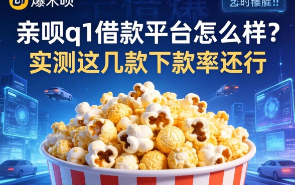 爆米花亲呗q1借款平台怎么样？实测这几款下款率还行