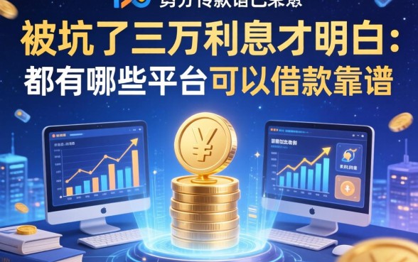 被坑了三万利息才明白：都有哪些平台可以借款靠谱