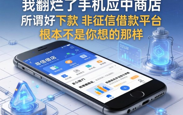 我翻烂了手机应用商店，发现所谓好下款的非征信借款平台根本不是你想的那样