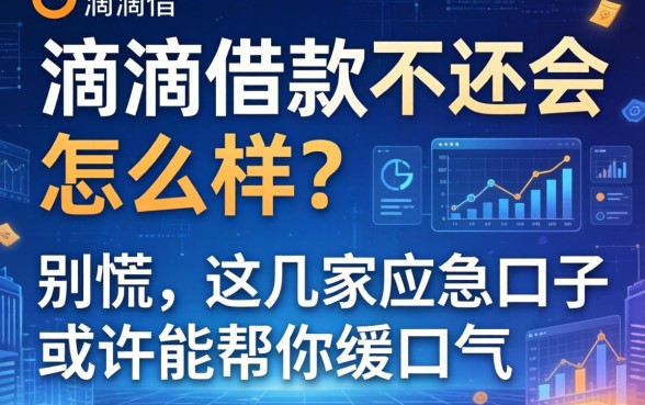 滴滴借款不还会怎么样？别慌，这几家应急口子或许能帮你缓口气