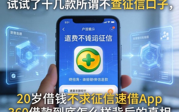 我试了十几款所谓不查征信的口子，发现20岁借钱不求征信速借app和360借款到底怎么样背后的真相