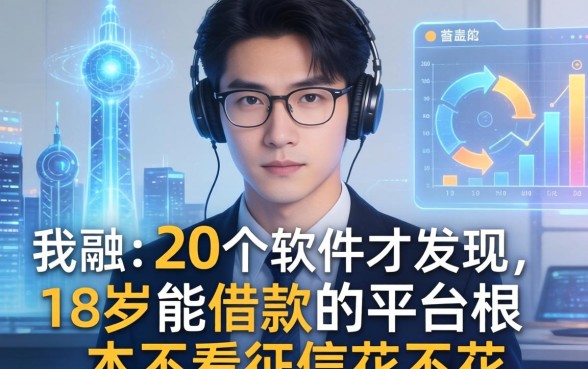 我翻了20个软件才发现，18岁能借款的平台根本不看征信花不花