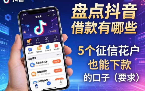 盘点抖音上的借款软件有哪些，分享5个征信花户也能下款的口子