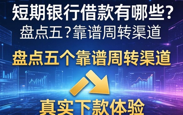 短期银行借款有哪些？盘点五个靠谱周转渠道及真实下款体验