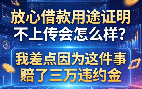 放心借款用途证明不上传会怎么样？我差点因为这事赔了三万违约金