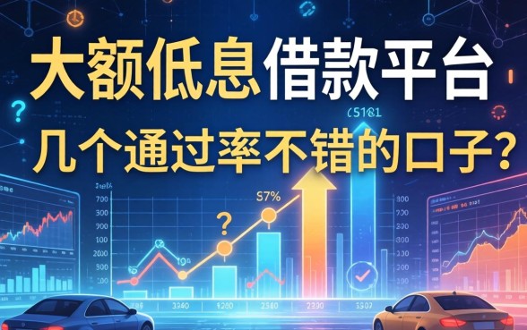 大额低息借款平台有哪些？整理了几个通过率不错的口子