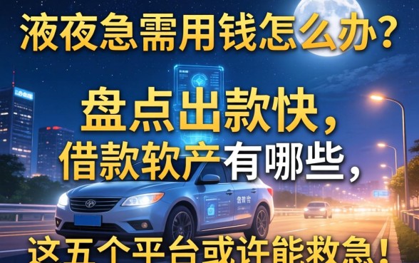 深夜急需用钱怎么办？盘点出款快的借款软件有哪些，这五个平台或许能救急！