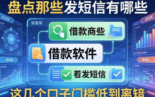 盘点那些发短信的借款软件有哪些，这几个口子门槛低到离谱