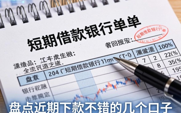 短期借款银行单据有哪些？盘点近期下款不错的几个口子