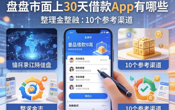 盘点市面上30天借款app有哪些，整理了10个参考渠道