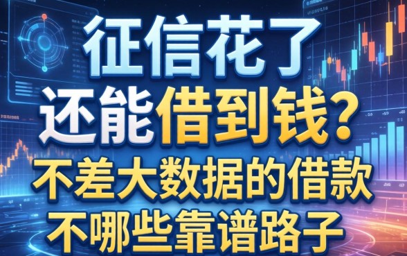 征信花了还能借到钱？不差大数据的借款有哪些靠谱路子