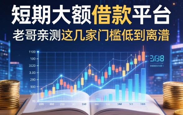 短期大额借款平台有哪些？老哥亲测这几家门槛低到离谱
