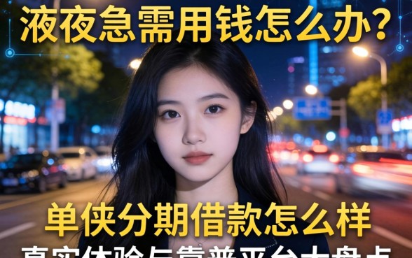 深夜急需用钱怎么办？单侠分期借款怎么样？真实体验与靠谱平台大盘点