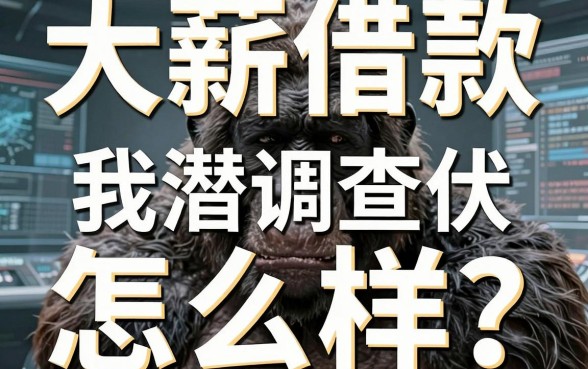 大猩薪借款怎么样？我潜伏调查三个月，揭开真实面纱