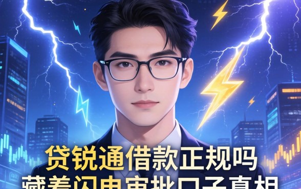 我查了三天三夜，发现贷锐通借款正规吗这个问题背后，藏着闪电审批口子的真相