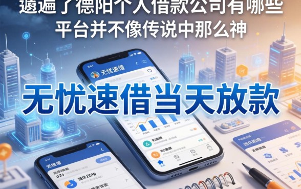 我翻遍了德阳个人借款公司有哪些，发现无忧速借当天放款的平台并不像传说中那么神