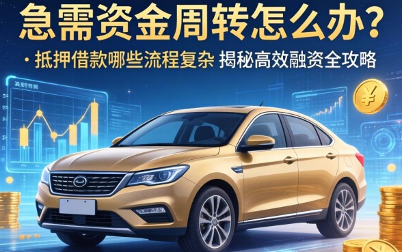 急需资金周转怎么办？车抵押借款哪些流程复杂吗？揭秘高效融资全攻略