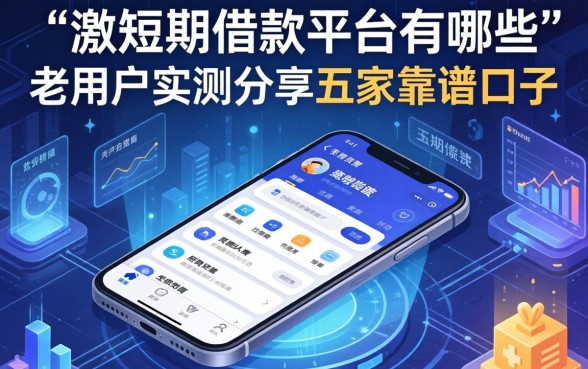 手机短期借款平台有哪些？老用户实测分享五家靠谱口子