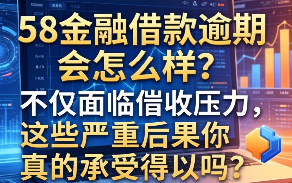 58金融借款逾期会怎么样？不仅面临催收压力，这些严重后果你真的承受得起吗？