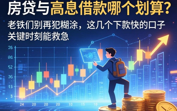 房贷与高息借款哪个划算？老铁们别再犯糊涂，这几个下款快的口子关键时刻能救急