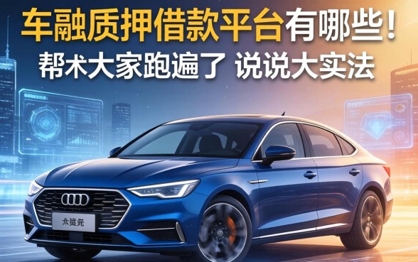车辆质押借款平台有哪些？我帮大家跑遍了，说说大实话