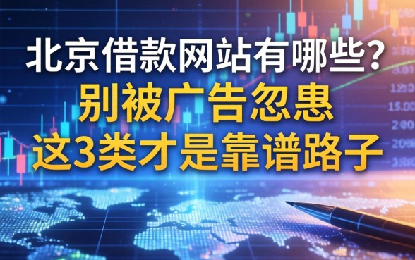 北京借款网站有哪些？别被广告忽悠，这3类才是靠谱路子