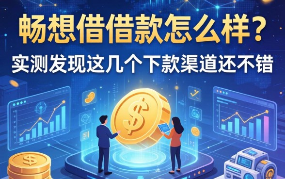畅想借借款怎么样？实测发现这几个下款渠道还不错