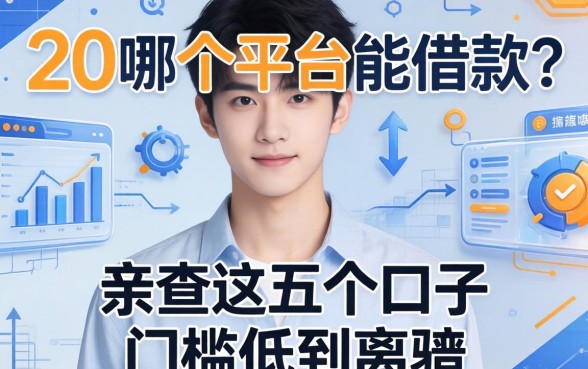 20岁哪个平台能借款？亲测这五个口子门槛低到离谱