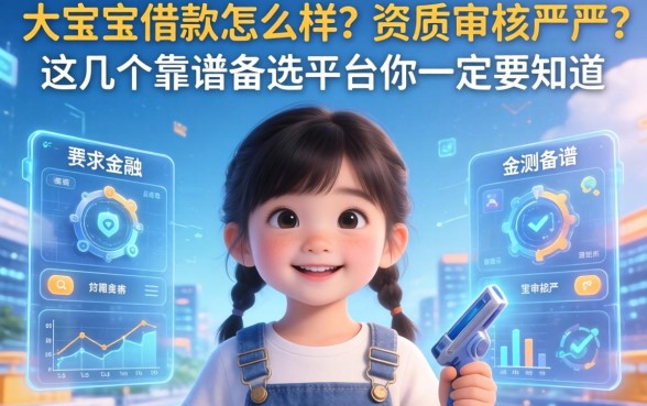 大宝宝借款怎么样？资质审核严不严？这几个靠谱备选平台你一定要知道
