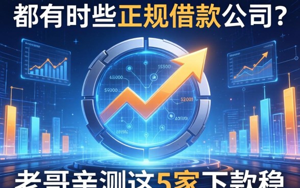 都有哪些正规借款公司？老哥亲测这5家下款稳
