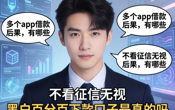 我从朋友那听说多个app借款的后果有哪些，还有那些不看征信无视黑白百分百下款口子是真的吗