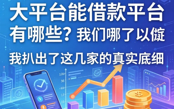 大平台能借款的平台有哪些？我扒出了这几家的真实底细