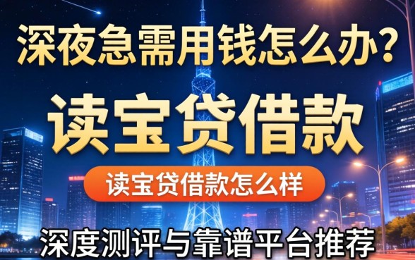 深夜急需用钱怎么办？读宝贷借款怎么样？深度测评与靠谱平台推荐