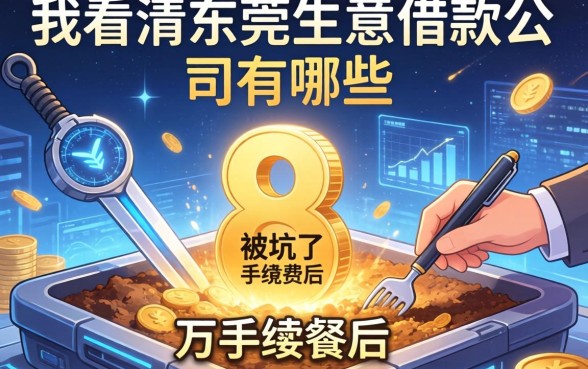 被坑了8万手续费后，我看清东莞生意借款公司有哪些