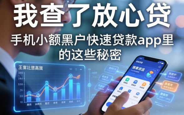 我查了放心贷的归属，发现手机小额黑户快速贷款app里的这些秘密
