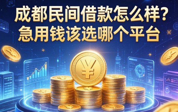 成都民间借款怎么样？靠谱吗？急用钱该选哪个平台？