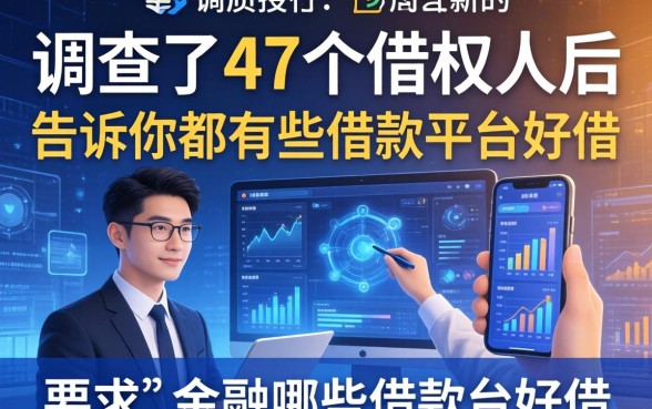 调查了47个借款人后，告诉你都有哪些借款平台好借