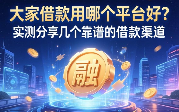 大家借款用哪个平台好？实测分享几个靠谱的借款渠道