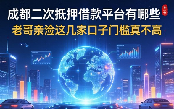 成都二次抵押借款平台有哪些？老哥亲测这几家口子门槛真不高
