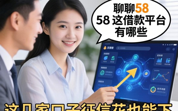 聊聊58的借款平台有哪些，这几家口子征信花也能下