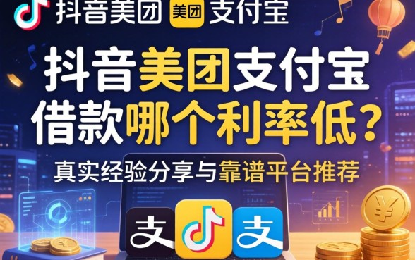 抖音美团支付宝借款哪个利率低？真实经验分享与靠谱平台推荐