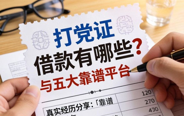 打凭证的借款有哪些？真实经历分享与五大靠谱平台推荐